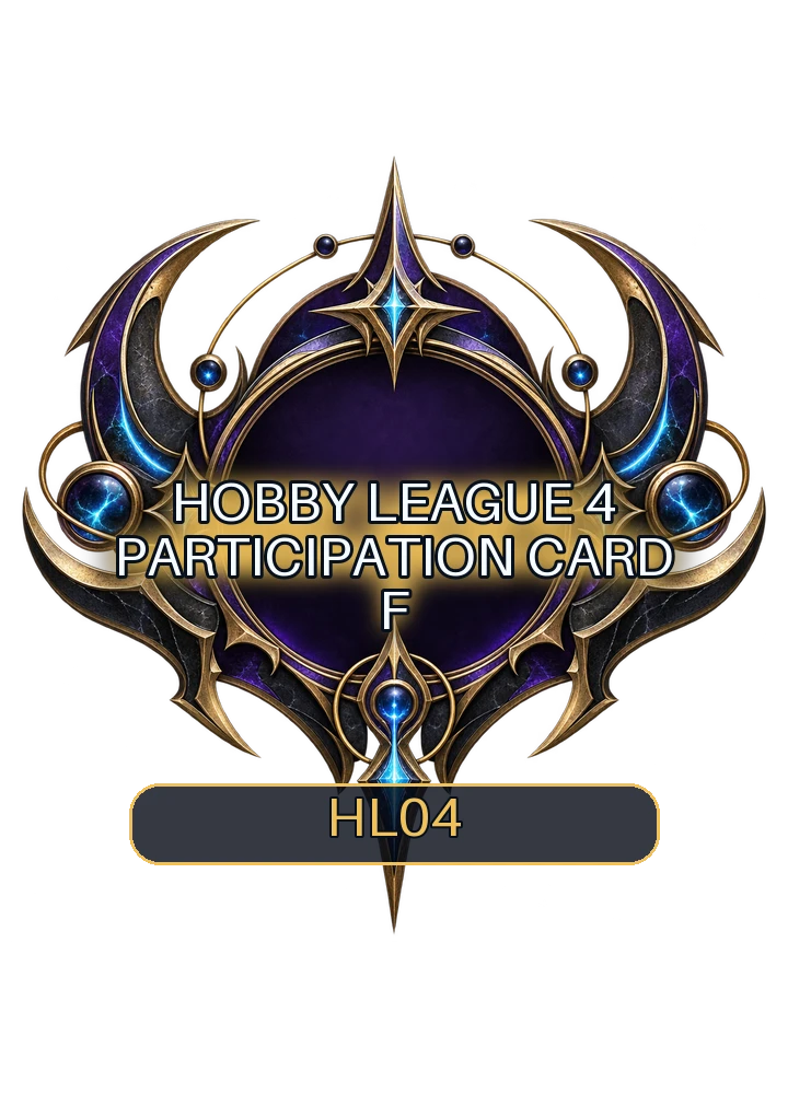 Hobby League 4 participation card F