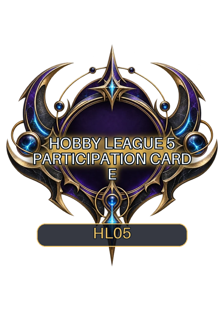 Hobby League 5 participation card E